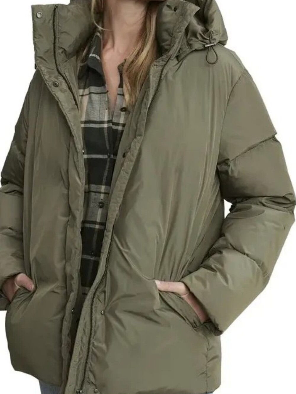 NWOT Jenni Kayne Women's Green Puffer Jacket-M